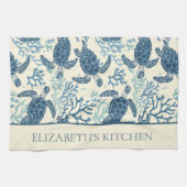 Meeresschildkröten Personalisiert Geschirrtuch (Horizontal)