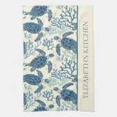 Meeresschildkröten Personalisiert Geschirrtuch (Vertikal)