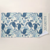 Meeresschildkröten Personalisiert Strandtuch (Vorderseite)