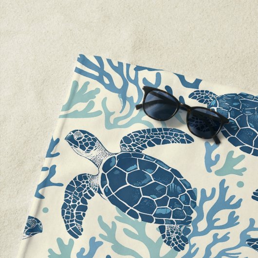 Meeresschildkröten Personalisiert Strandtuch (Beispiel)