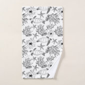 Meeresschildkröten-Pflanze ohne Meerwasser Badhandtuch Set (Handtuch)