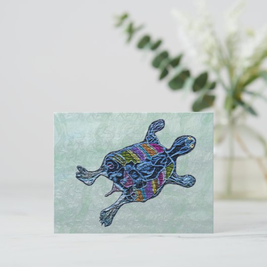 Meeresschildkröten-Postkarten Postkarte (Stehend Vorderseite)