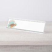 Meeresschildkröten Rettend Schreibtischnamensplakette (Vorderseite )