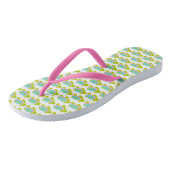 Meeresschildkröten-Rosa-Streifen Flip Flops Badesandalen (Schrägansicht)