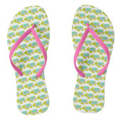 Meeresschildkröten-Rosa-Streifen Flip Flops Badesandalen (Fußbett)