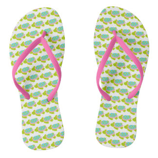 Meeresschildkröten-Rosa-Streifen Flip Flops Badesandalen