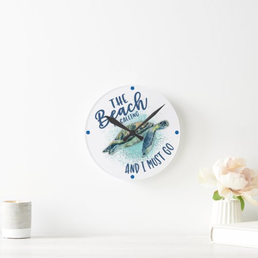 Meeresschildkröten Runde Wanduhr (Zuhause)
