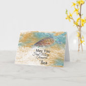 Meeresschildkröten-Schätze am Meer | Anmerkung Karte (Gelbe Blume)