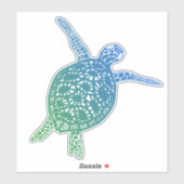 Meeresschildkröten schützen Planet Erde ohne Plast Aufkleber (Blatt)
