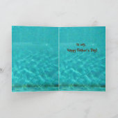 Meeresschildkröten schwimmen am Tag des Vaters Karte (Innenseite)