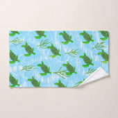 Meeresschildkröten schwimmen im Meer Badhandtuch Set (Handtuch)