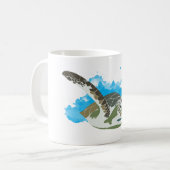 Meeresschildkröten schwimmen kaffeetasse (Vorderseite Links)