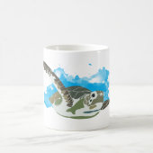Meeresschildkröten schwimmen kaffeetasse (Mittel)