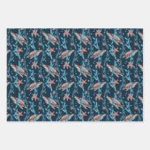 Meeresschildkröten Schwimmen Meer Unkraut Geschenkpapier Set (Vorderseite 3)