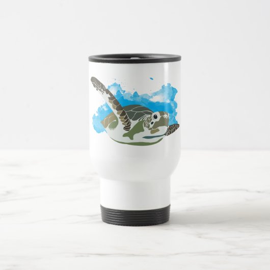 Meeresschildkröten schwimmen reisebecher (Mittel)