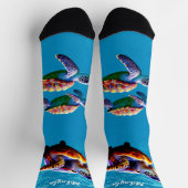 Meeresschildkröten schwimmen socken (Oben)