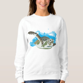 Meeresschildkröten schwimmen sweatshirt