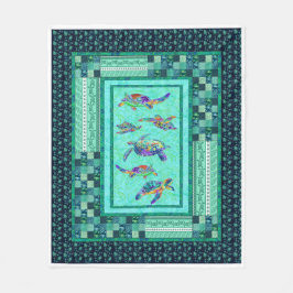 Meeresschildkröten Schwimmerdecke Großartig angepa Fleecedecke