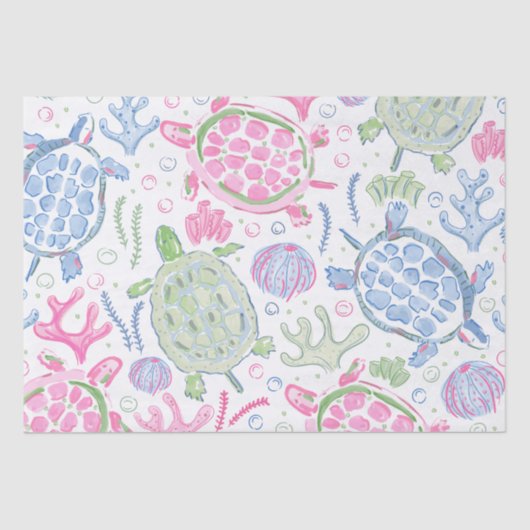 Meeresschildkröten Seidenpapier (Vorderseite)