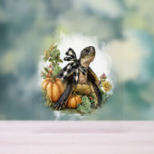 Meeresschildkröten Shirt Tiere Herbst Kürbis Acrylschild (Neutral)