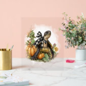 Meeresschildkröten Shirt Tiere Herbst Kürbis Acrylschild (Hochzeit)