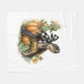 Meeresschildkröten Shirt Tiere Herbst Kürbis Fleecedecke (Vorderseite (Horizontal))