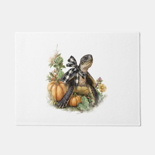 Meeresschildkröten Shirt Tiere Herbst Kürbis Fußmatte (Vorderseite)