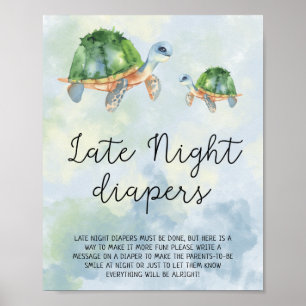 Meeresschildkröten - Späte Nachttaucher Poster