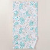 Meeresschildkröten Starfish Muschel Coral und Mari Strandtuch (Vorderseite)