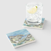 Meeresschildkröten Steinuntersetzer (Seitenansicht)