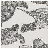 Meeresschildkröten Stoff (Nahaufnahme)