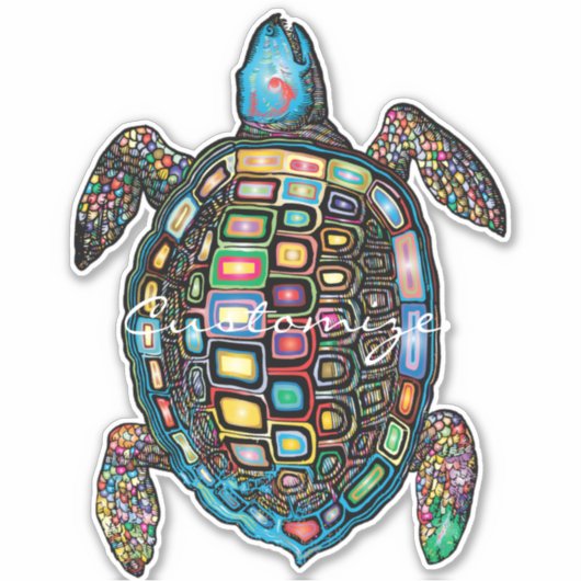 Meeresschildkröten Thunder_Cove Aufkleber (Vorderseite)