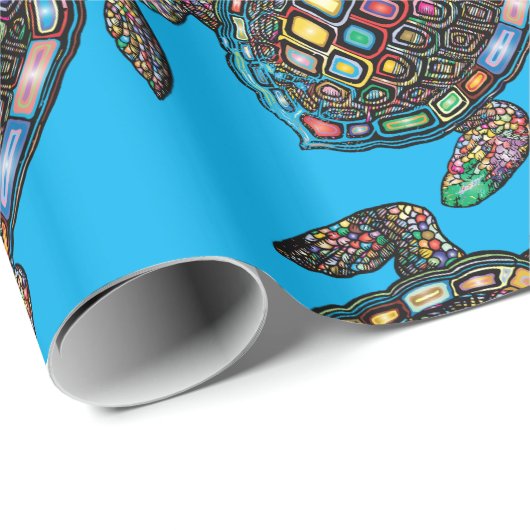 Meeresschildkröten Thunder_Cove Geschenkpapier (Rolleneckpunkt)