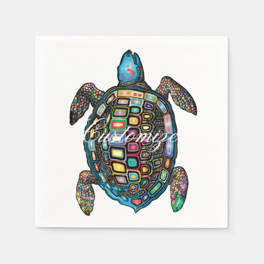 Meeresschildkröten Thunder_Cove Serviette (Vorderseite)