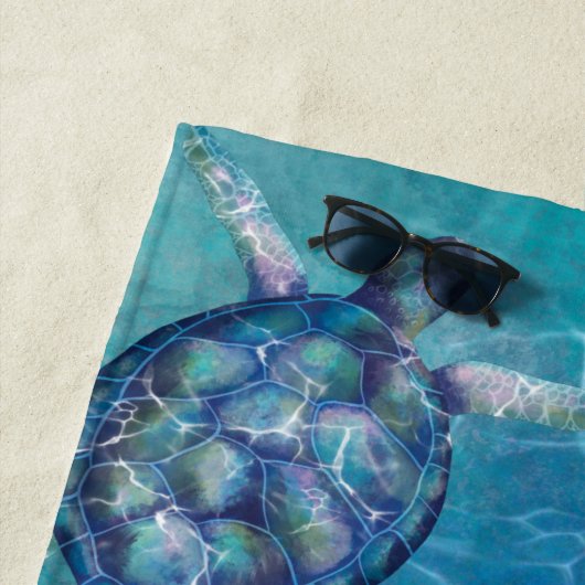Meeresschildkröten Tief Blau und Türkis Strandtuch (Beispiel)