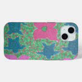 Meeresschildkröten und Blume Tropische Kunst Case-Mate iPhone Hülle (Rückseite (Horizontal))