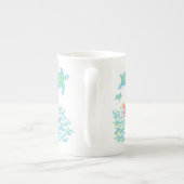 Meeresschildkröten und farbenfrohe Tasse (Rückseite)