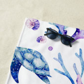 Meeresschildkröten und Korallen Strandtuch (Beispiel)