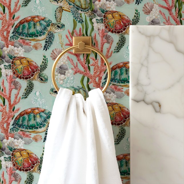 Meeresschildkröten und Korallenriff Tapete (Von Creator hochgeladen)