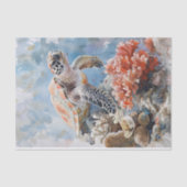 Meeresschildkröten und Korallenriffe Seidenpapier (Vorderseite)