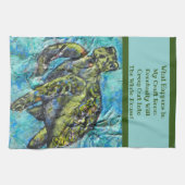 Meeresschildkröten und Krebse Geschirrtuch (Horizontal)