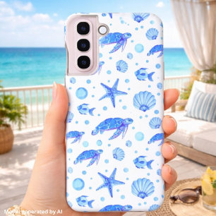 Meeresschildkröten und Muscheln - Ozean-inspiriert Samsung Galaxy Hülle
