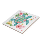 Meeresschildkröten und tropische Blume Fliese (Seite)