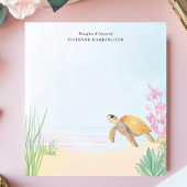 Meeresschildkröten Wasserfarbe Personalisiert Notizblock