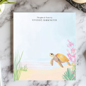 Meeresschildkröten Wasserfarbe Personalisiert Notizblock