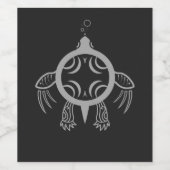 Meeresschildkröten Weinetikett (Einzelnes Label)