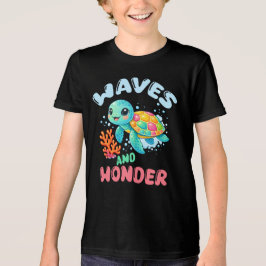 Meeresschildkröten Wellen und Wunder Kinder Tri-Blend Shirt