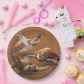 Meeresschildkrötenaussterben Rette die Schildkröte Pappteller (Party)