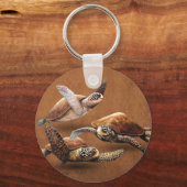 Meeresschildkrötenaussterben Rette die Schildkröte Schlüsselanhänger (Vorderseite)