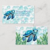 Meeresschildkrötenblasen Algenboje-Windelwölfe Visitenkarte (Vorne/Hinten)